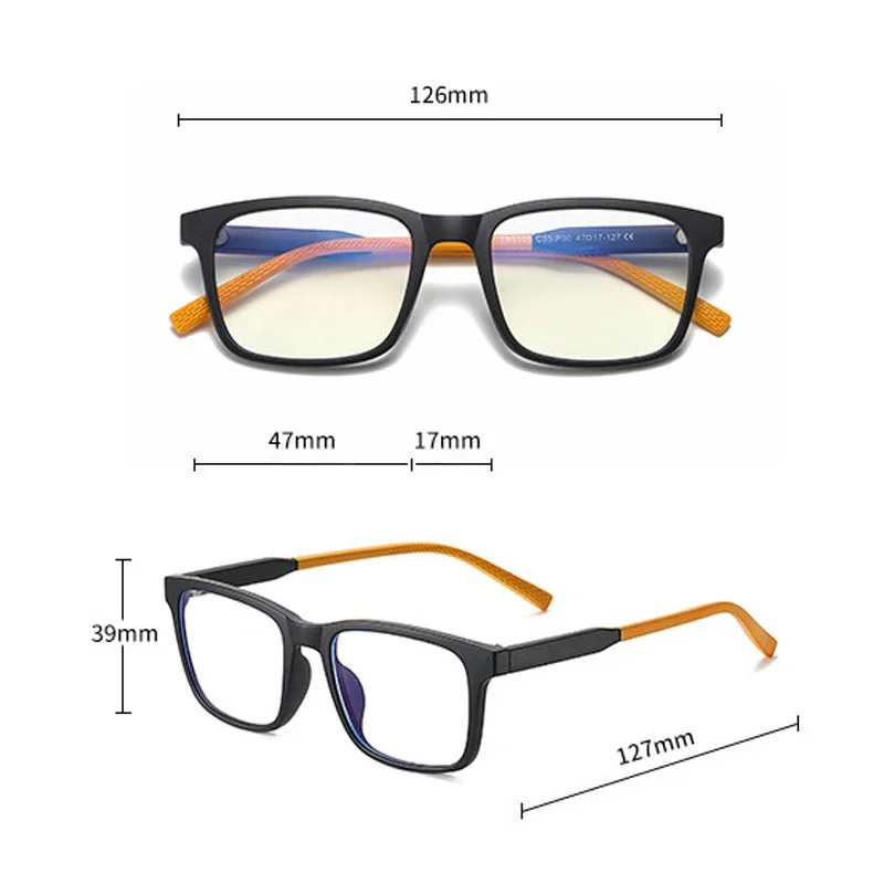 ZXIAC Simple Cute Blue Light Blocking Optical Kids Children Glasses TR90 Rectangle Frame Eyewear Boys Girls Reading Eyeglasses