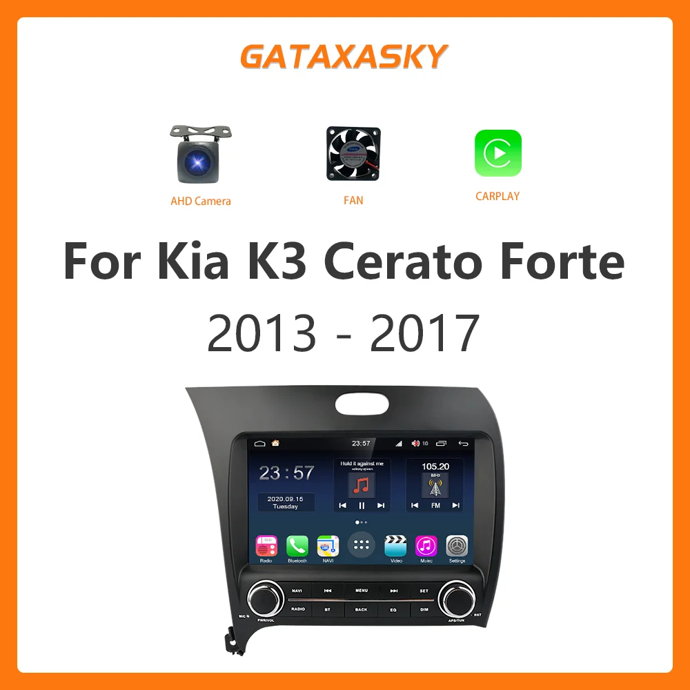 

GATAXASKY9" Car Android AUTO Navigation Player For Kia Cerato 3 K3 2013-2017 Radio Stereo Multimedia GPS SWC CarPlay SWC No DVD