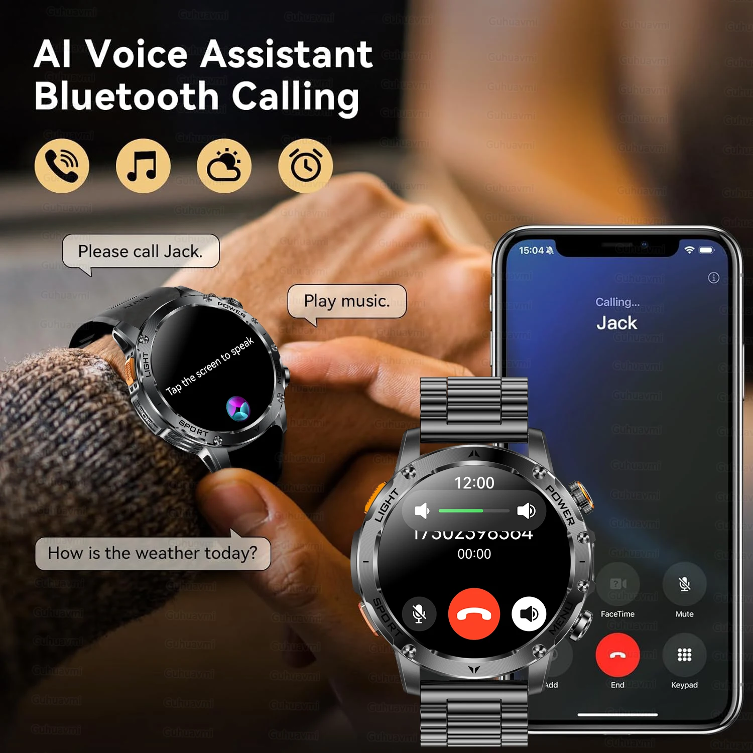 2025 New TREX 3 Military 1000mAh Battery GPS Smart Watch Men AMOLED Outdoor Fitness Flashlight 3ATM Waterproof Sport Smartwatch