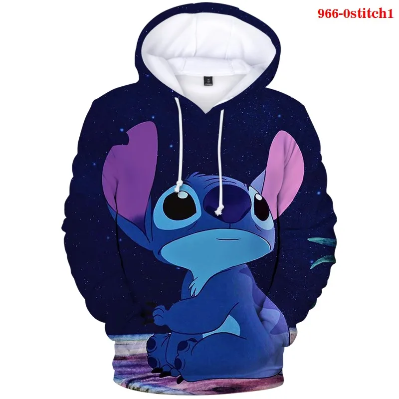 

Disney Men's Women's Fully Printed 3D Stitch Hoodie Sweatshirt Trendy Streetwear Boys 2022 Spring And Autumn Street Dance Hoodie