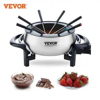 VEVOR 3Qt Electric Chocolate cascade Melting Pot Fondue Pot Set Cheese Melting Warmer Home Appliance for kitchen 1