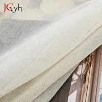 Japan Style Flax Linen Look Tulle Sheer Curtains for Living Room Windows Transparent Voile Curtain for Kitchen Rideaux Customize 4