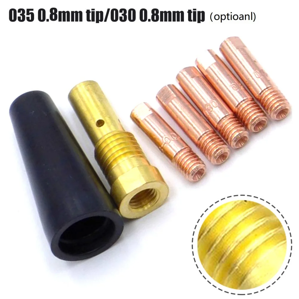 7PCS Gasless Nozzle Tips For Century FC90 Flux-Cored Wire Feed 030/035 0.8mm MIG Welder Nozzle K3493-1 Torch Welding Accessories simple welding rods