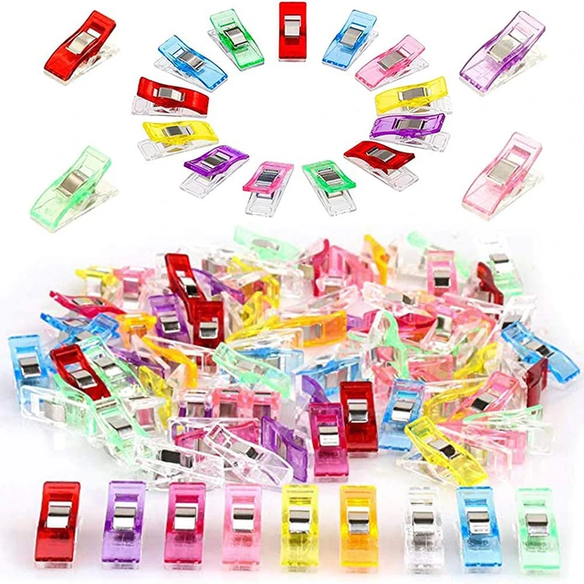 Love Sew Sewing Clips 50pcs Quilting Clips Assorted Colors Fabric Clips for  Sewing Supplies Quilting Accessories Crafting Tools