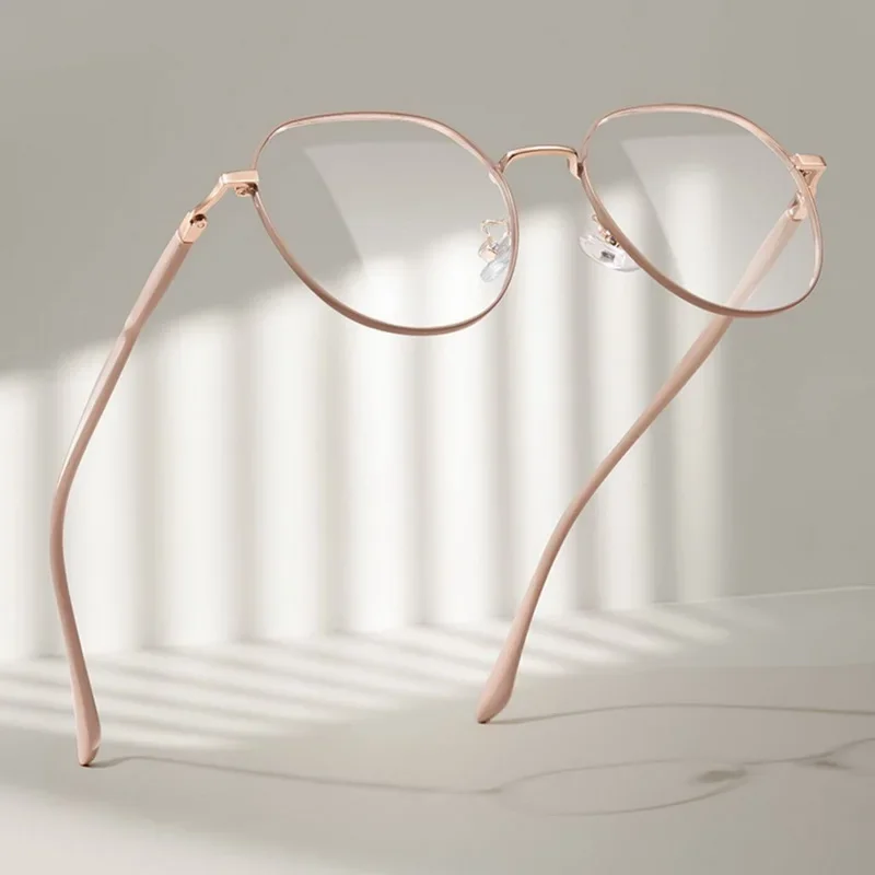 Okulary optyczne damskie okulary blokujące niebieskie światło okulary komputerowe Unisex modne okrągła oprawka okulary wysokiej rozdzielczości