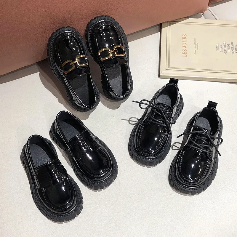 

2023 New Wednesday Addams Cosplay Shoes Anime Figures Black Children Shoes Lmitation Leather Princess Dress Shoes Kid Girls Gift