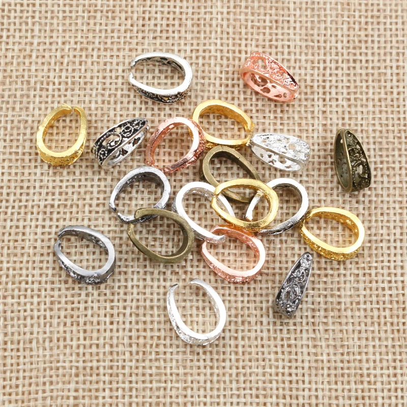 20pcs 14x10mm Barock Stil Anhänger Prise Bail Verschlüsse Halskette Haken Clips Anschluss Für DIY Schmuck Erkenntnisse zubehör