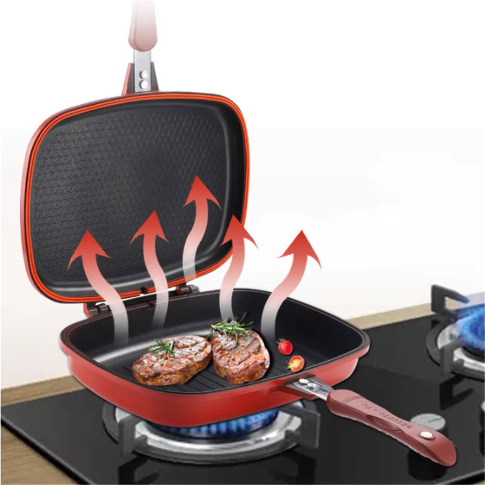 Double Sided Frying Pan, Double Sided Grill Pan, Non-stick Pan