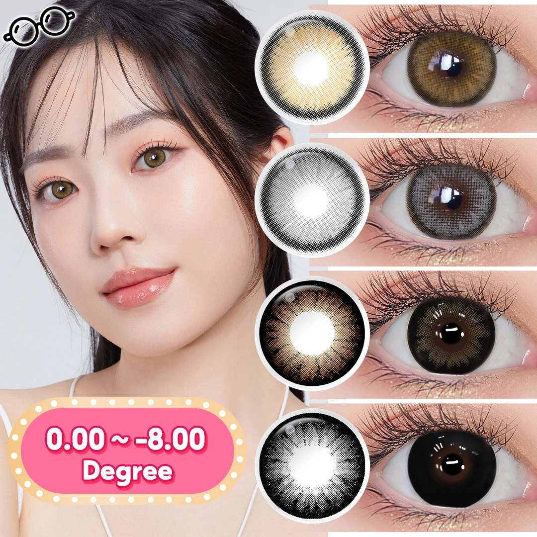 Lentillas graduadas de colores con corrección, lentes de contacto