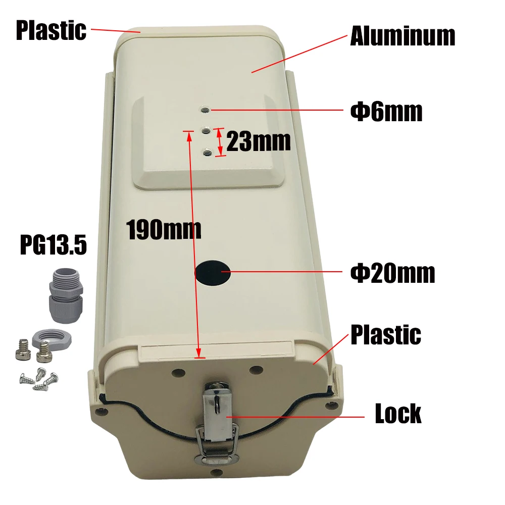 Outdoor Waterproof CCTV Camera Housing Security Suveillance Camera Housing Monitoring Enclosure Casing 37*14.5*11cm