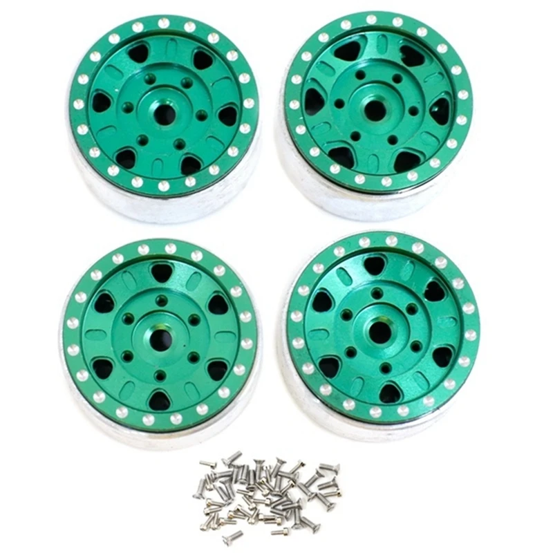 Axspeed 4 peças de metal 1.0 polegadas beadlock roda jantes para 1/24