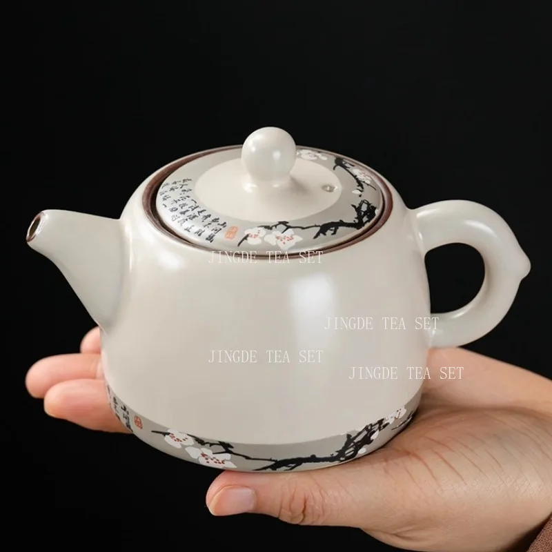 Ceramic Teapot  Imitation Hand Drawn Three Talent Bowl Cover Home Kung Fu Tea Set Hanmei Tea Tasting Cup Tea Caddy
