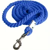 Baisher 118-Inch Heavy-Duty Cotton Lead Rope for Horses - Soft, Non-Electric, Triple-Strand Braided with Alloy Hook - Perfect fo 3