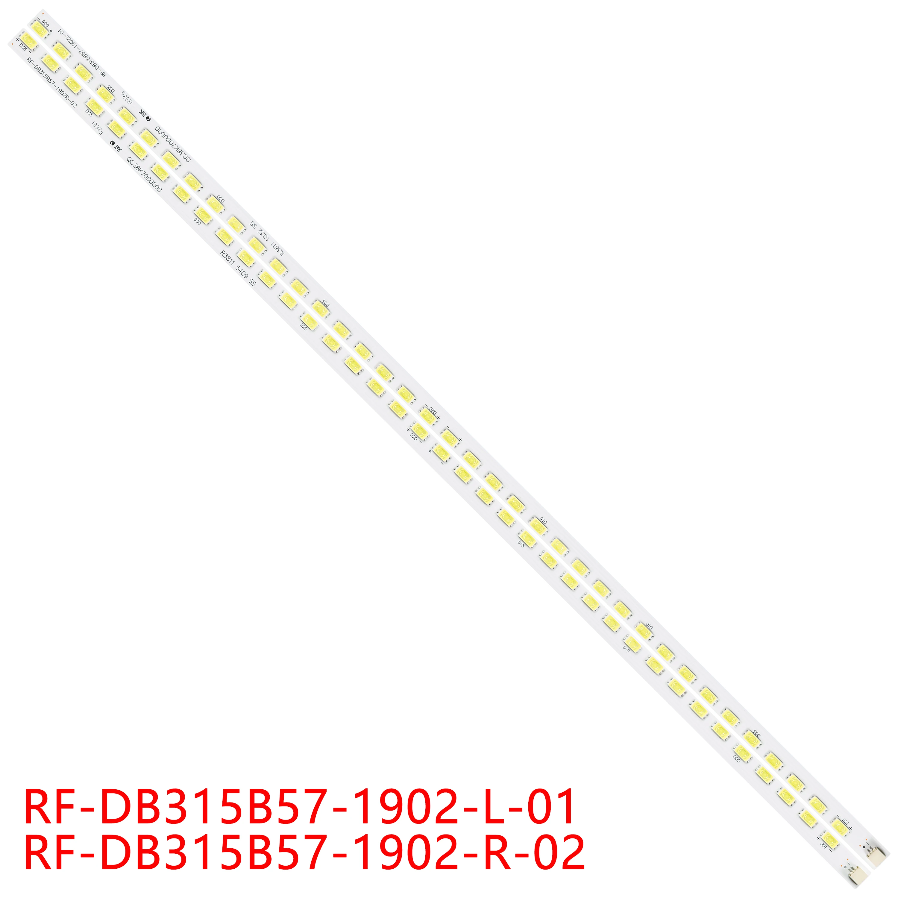 

2pcc/set светодиодный Светодиодная лента для подсветки 38LED для 32HME8000R35 32HME8000R33 RF-DB315B57-1902R-02