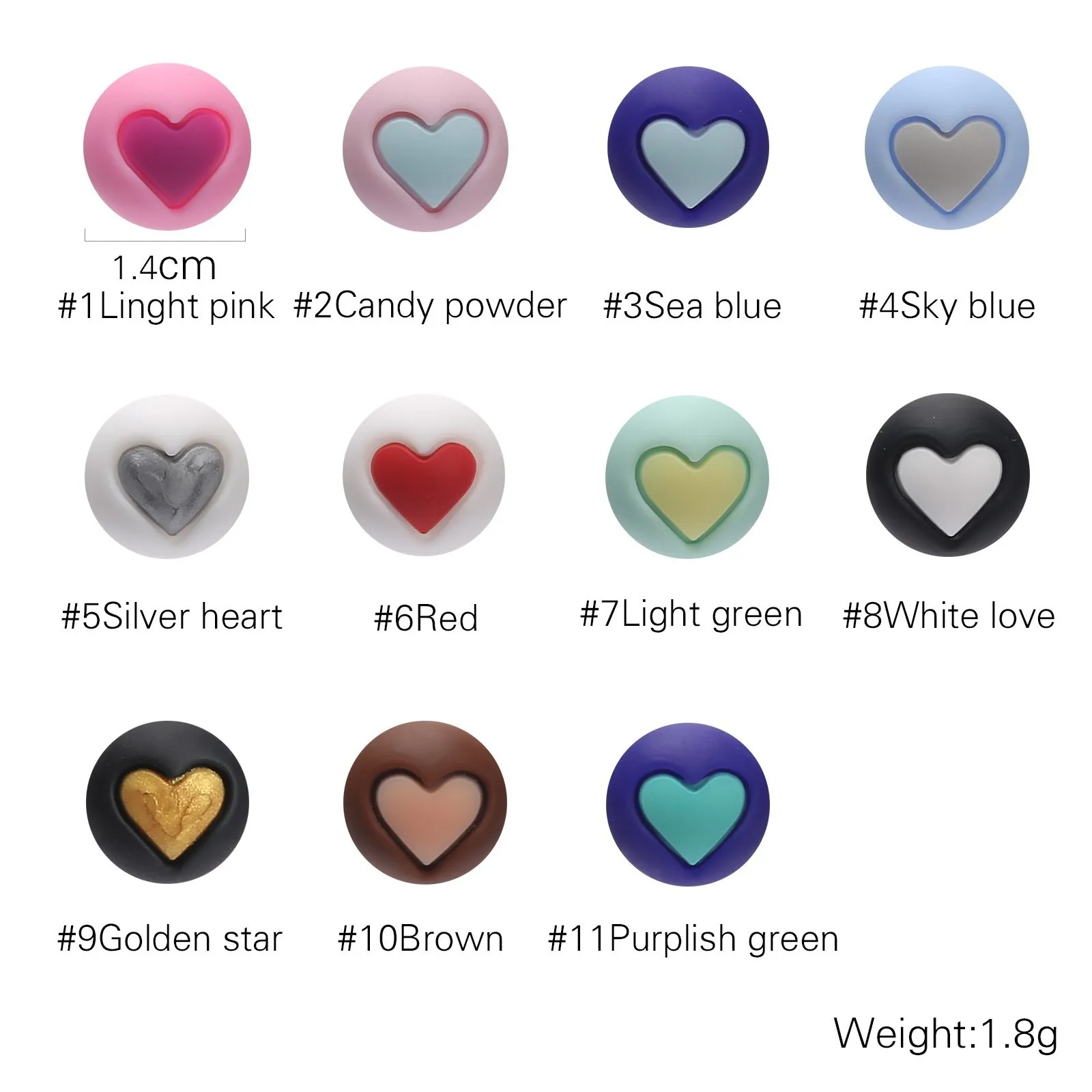 

100 шт., детский силиконовый Прорезыватель для зубов, 14 мм, без бисфенола