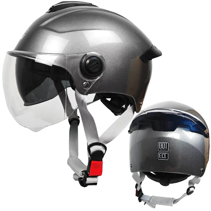 

Шлем мотоциклетный мужской, аксессуары для скутера и безопасного двигателя для горного велосипеда, мотоциклетное оборудование, полушлем