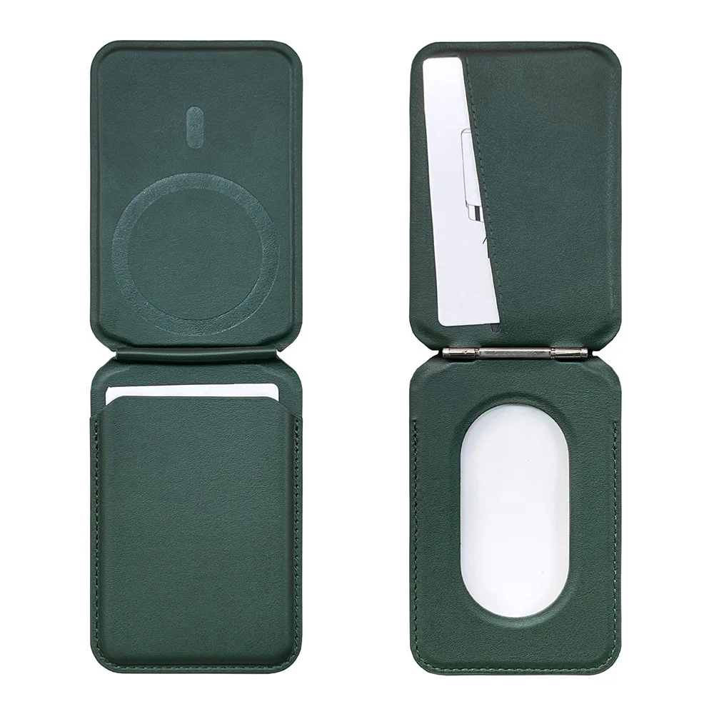 Universal Magnetic Wallet Stand with Rotating Kickstand and Card Holder – Premium PU Leather Case Accessory