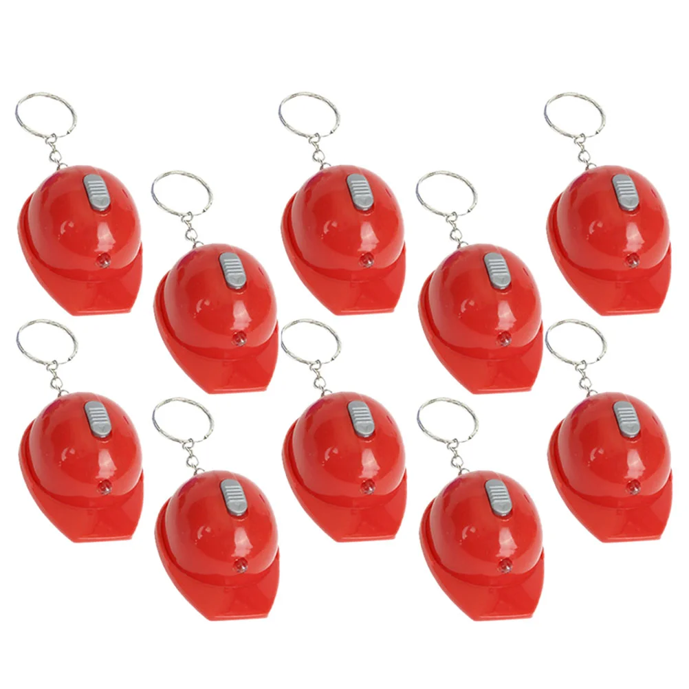 Flash Light Keychains Flashlight Key Construction Mini Led Ring Party Keyring Torch Hat Chains Light Flash Shade Security Favors