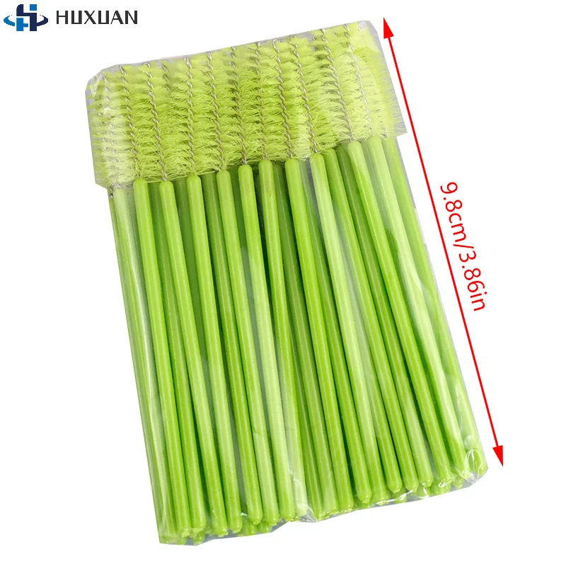 50Pcs 일회용 속눈썹 브러쉬 마스카라 완드 애플리케이터 스풀리스 화장품 브러쉬 눈 속눈썹 연장 메이크업 도구