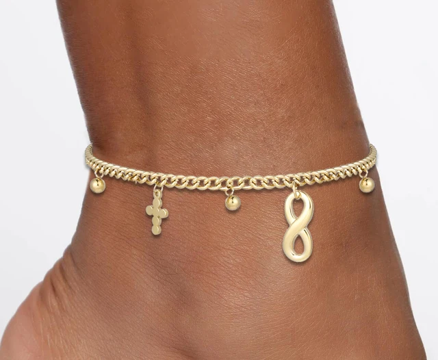 金メッキ ビーズ付きアンクレット d-mkb-11372_1.jpg