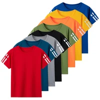 1/4/8Pcs Children And Teenagers Quick Drying Sports Loose Short sleeved T-shirt For Boys And Girls Training Team Uniform 120-170