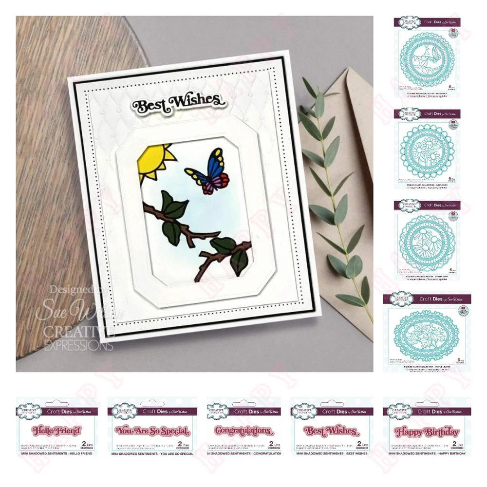 New Metal Cutting Dies Scrapbook Make Paper Card Album Diy Craft Template Decoration Die 2023New Birthday Best Wishes Craft Die