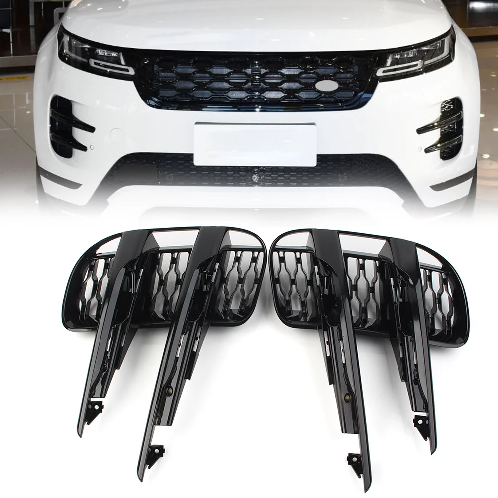 

1 пара глянцевая черная решетка для переднего бампера автомобиля для Land Rover Range Rover Evoque 2019 2020 2021 2022 LR114729 LR114728