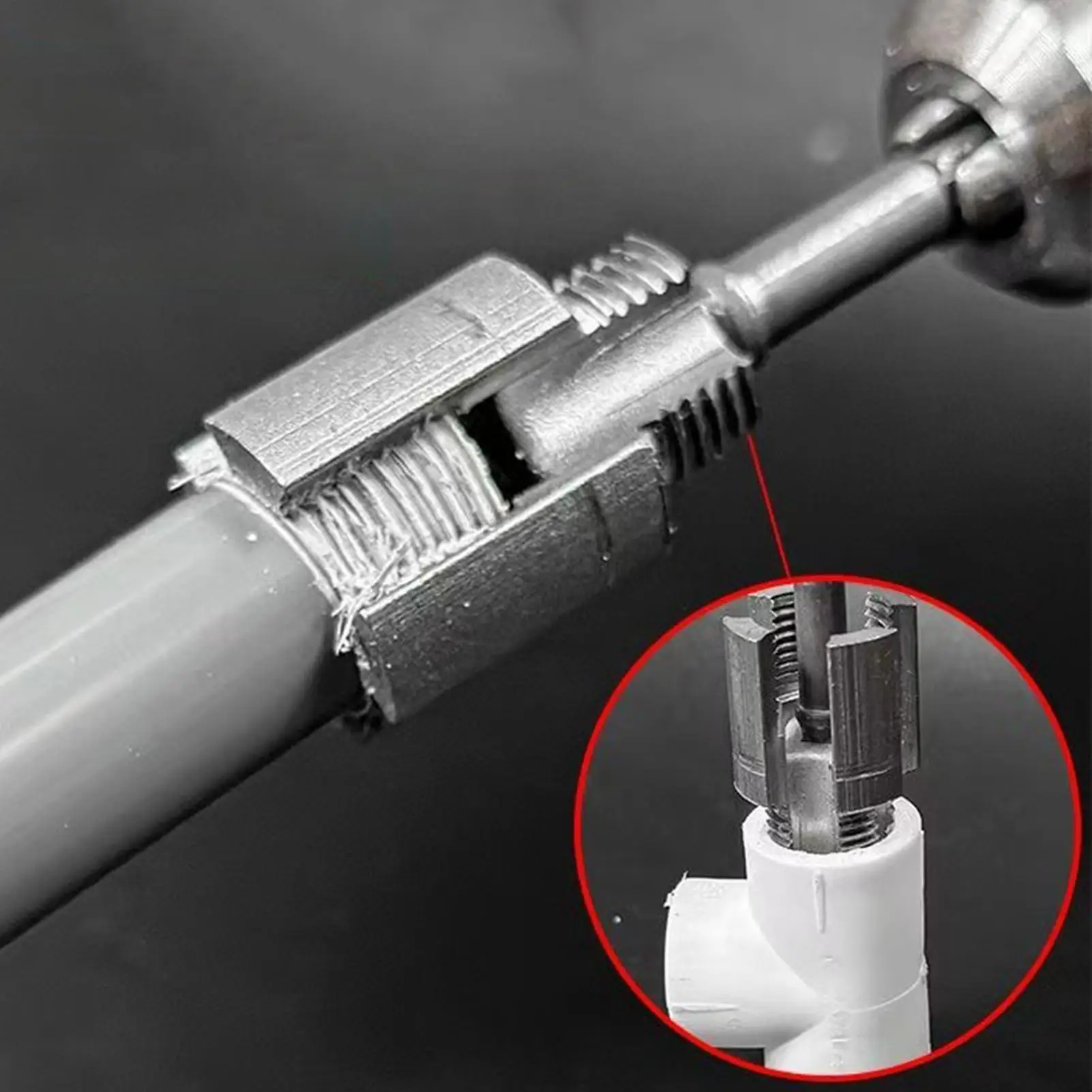 통합 내부 외부 파이프 나사 절단 도구 전기 드릴 PVC Threader 1/2 ''& 3/4'' 수도관 나사 제조기 도구