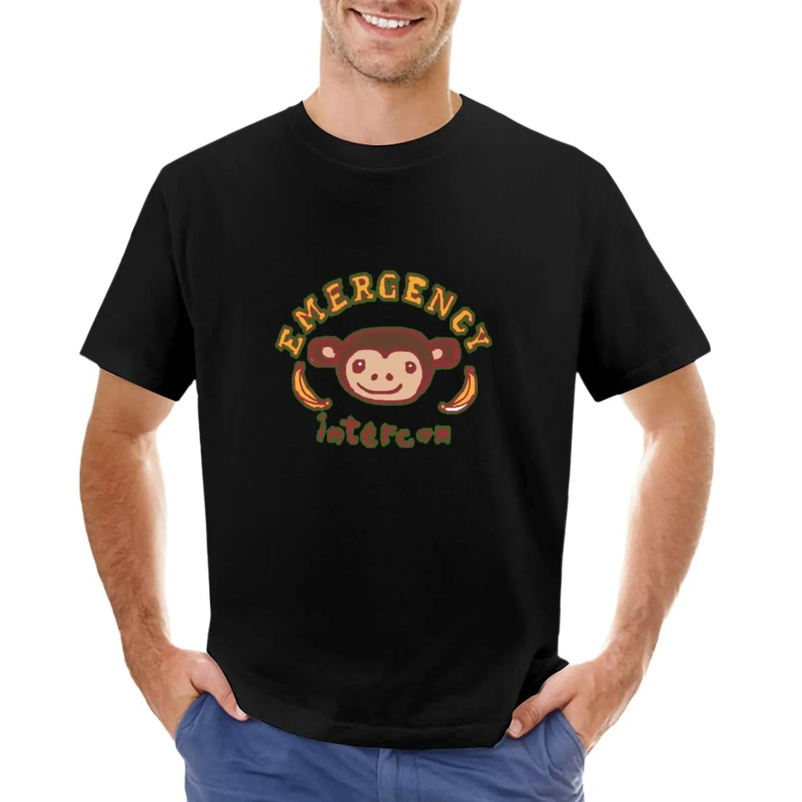

Emergency Intercom Merch Monkey T-Shirt Short sleeve tee summer tops T-shirt for a boy mens clothes