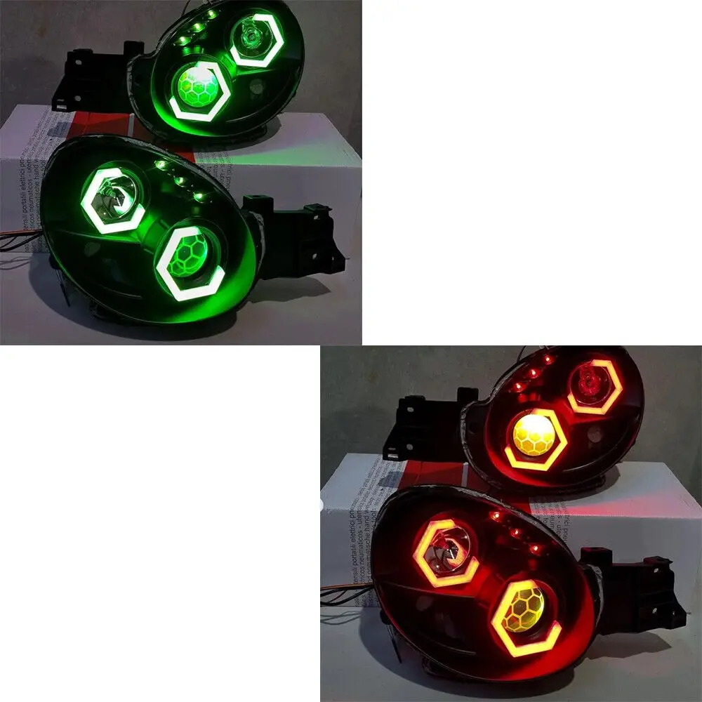 For Mazda 3 Mazda3 BK BL Dynamic RGB LED Angel Eyes Hex Halo Rings  Bluetooth APP