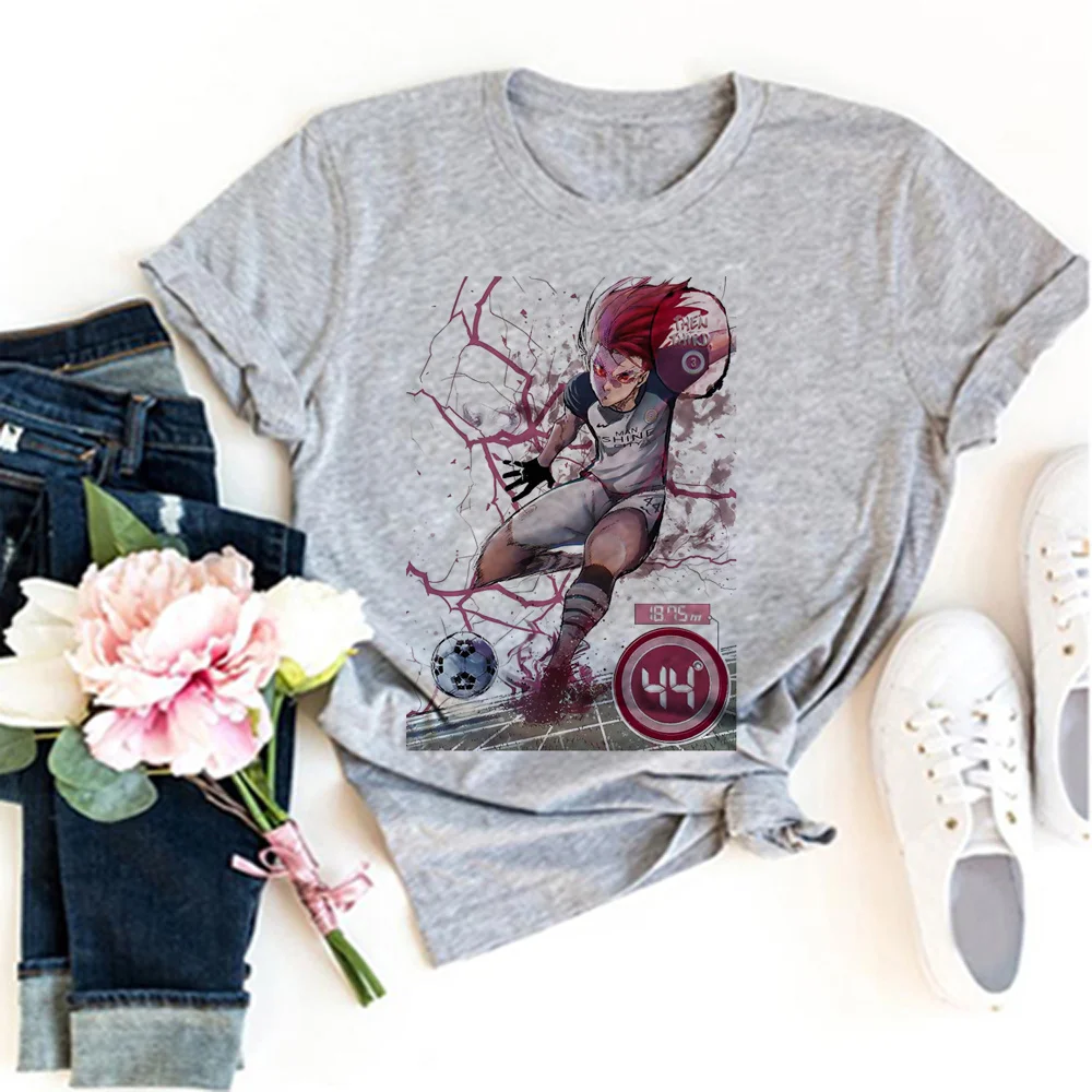 

blue lock tshirt women Y2K Tee female comic manga clothes