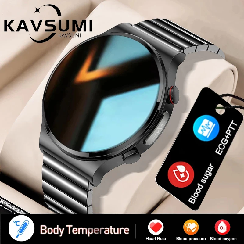 

2023 Blood Sugar Smart Watches Men ECG+PPG Heart Rate Blood Pressure Fitness Tracker IP68 Waterproof Smartwatch For Android ios