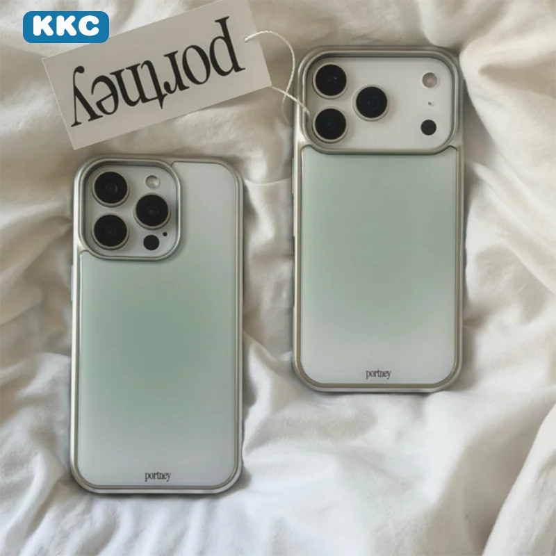 INS Korean Purple Gradient Blending Phone Case for iPhone 17 16 15 14 13 12 11 Air Pro Max Plus Luxury Clear Soft Back Cover