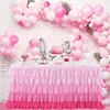 Rainbow Table Skirt Cake Tablecloth Tableware Baby Shower Birthday Party Decorations Banquet Wedding Home Party Table Supplies 2
