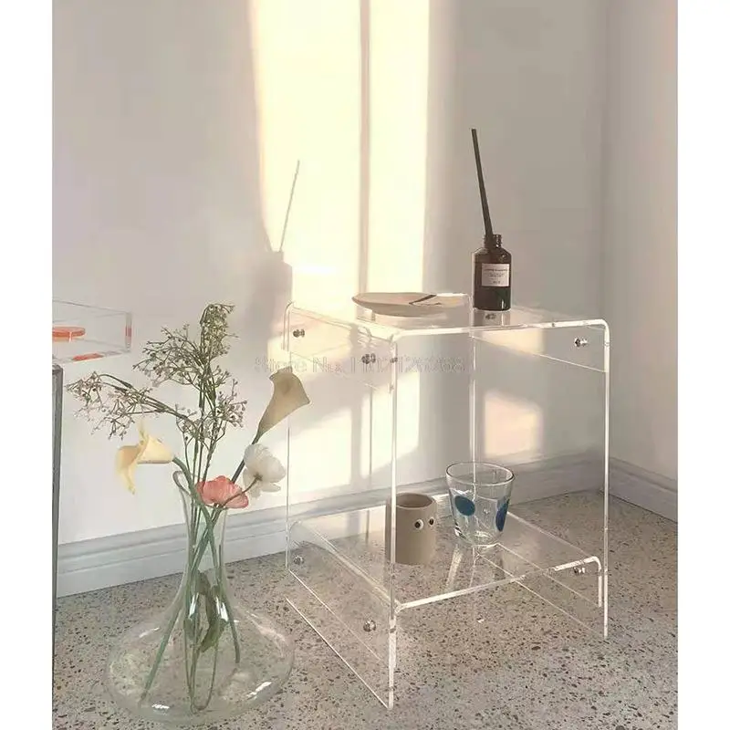 nordic-simple-double-layer-coffee-table-ins-acrylic-transparent-bedside-table-side-table-small-household-tea-cabinet