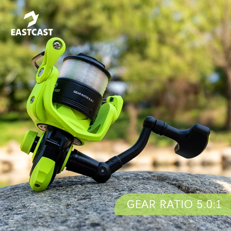 Folding Fishing Reel Spinning Reel 5.0:1 Gear Ratio 1BB Bearing Roller Casting Wheel Vessel Bait with Fishing Line