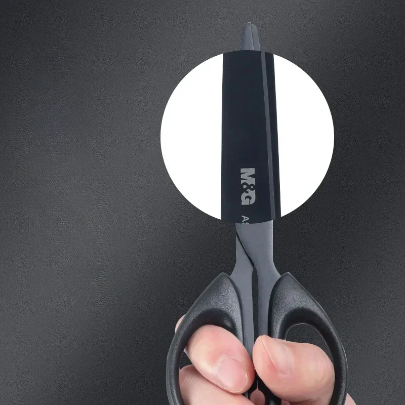 검은 블레이드 가위 160/180mm 녹 방지 날카로운 학생 종이 절단 가위 재단사 가위 가정용 사무용품