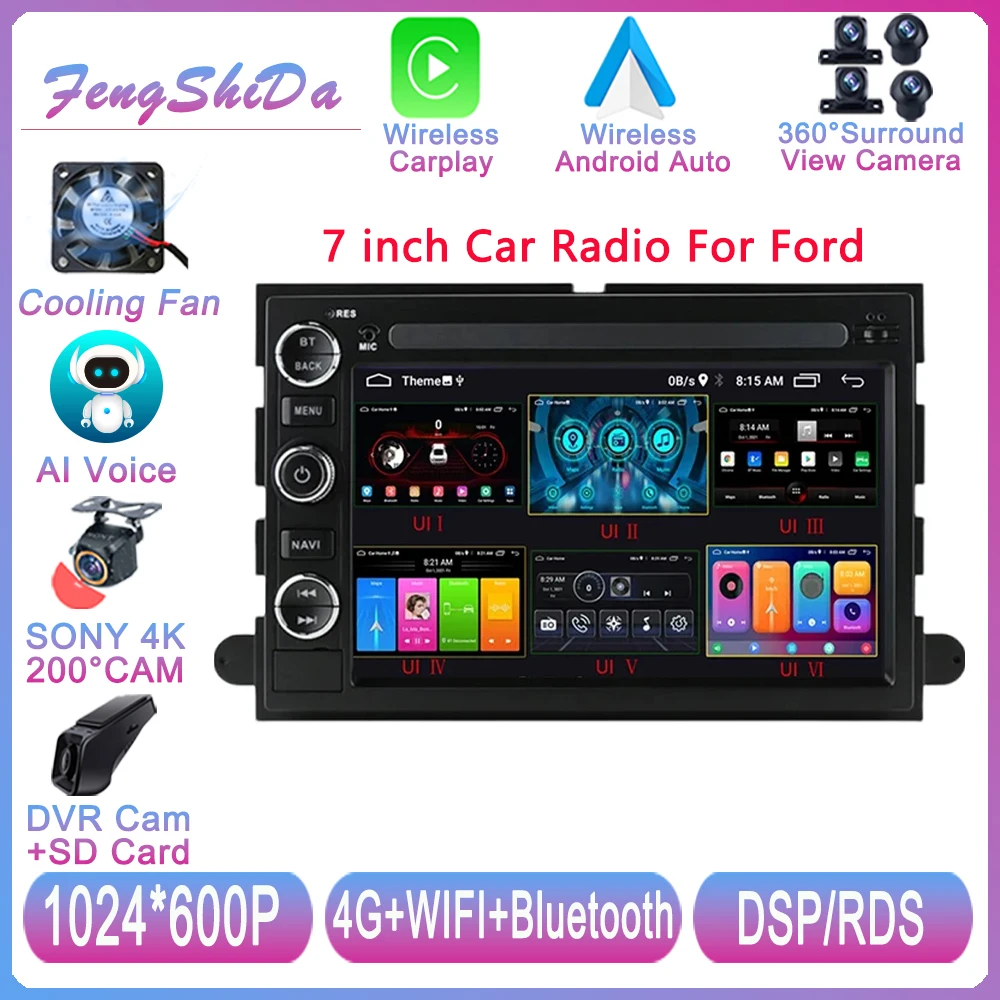

Android Autoradio For Ford F150 F250 F350 Mercury Lincoln Taurus Explorer Car Radio Multimedia Video Player GPS Carplay 4G WIFI