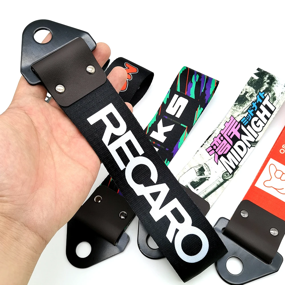 JDM Racing Sports Style Tow Strap Universal Race Towing Bars Nylon Car Trailer Ropes Hook Fake Taxi HKS Osaka JDM