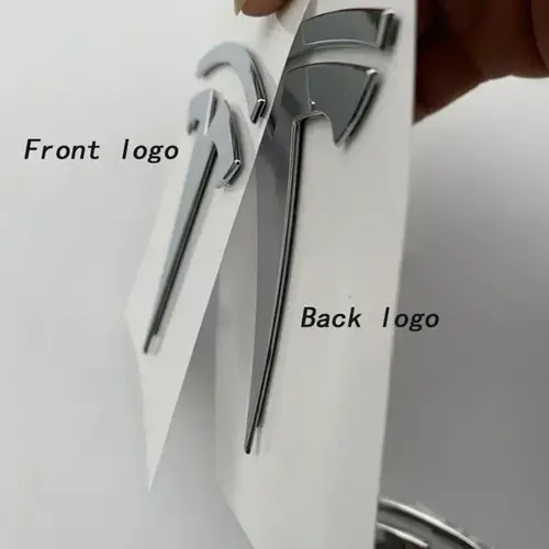 For Tesla Model 3 Mode Y Zinc Alloy Car Front Hood Logo Sticker Styling Auto Body Rear Trunk Emblem with Radian Accessories - Image 5