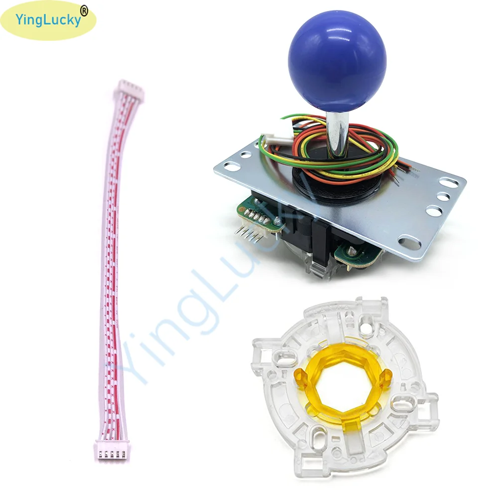 Sanwa Joystick Arcade Game Stick 1pc With Topball 5pin Wire Jamma Arcade Kit DIY