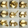 Gold Animals Shape Wall Mounted Hook Towel Hooks For Bathroom Clothes Coat Hanger No Drilling/ Drilling Bedroom Door Hooks Brass 1
