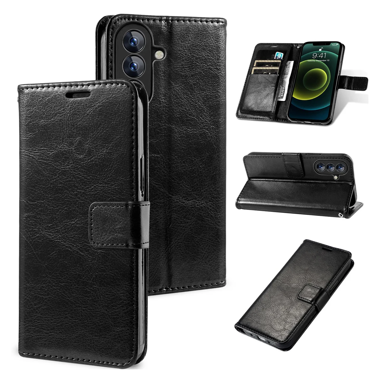 Vintage Leather Wallet Phone Case - Men & Women Gift Edition