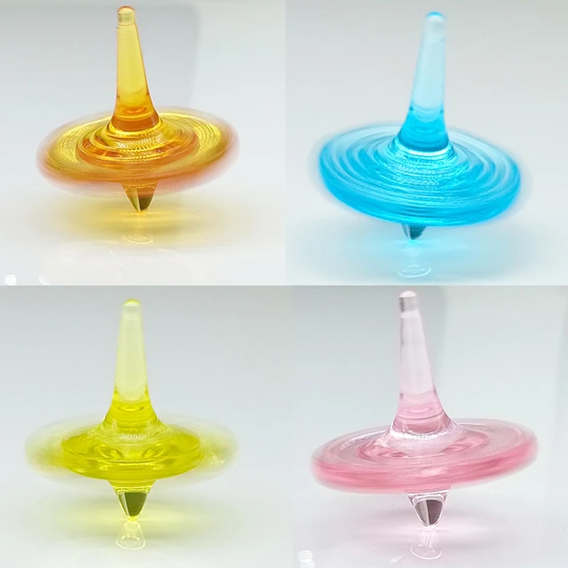 20Pcs Colorful Acrylic Rotating Gyroscopes for Fun Decompression Fidget Tops for Party Favors Birthdays Parties Family Playtime 5
