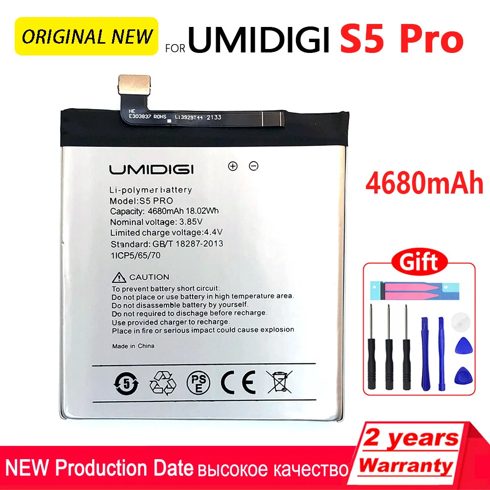 Batteria Originale Originale Per Umi Umidigi S5 Pro 4680Mah Nuove Parti Di Ricambio Accessori Per Telefoni Accumulatori Batteria Con Strumenti