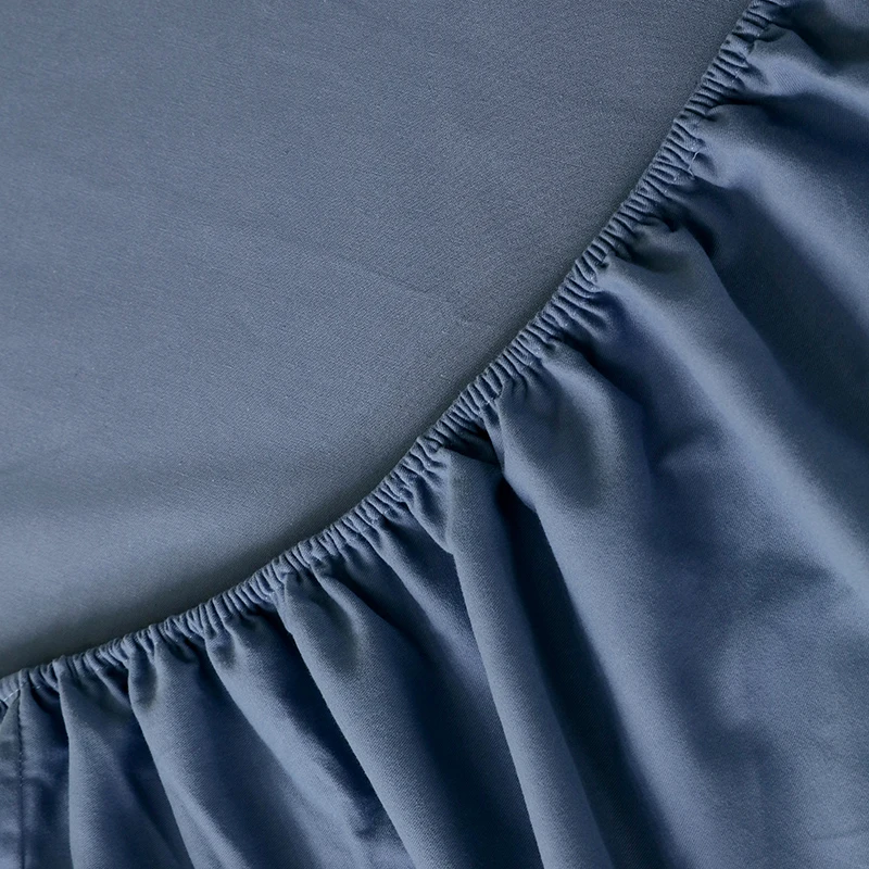 Cotton Fitsheet High-Quality Mattress Cover With Elastic Band Bedsheet Solid Color Single Double Full Queen Size Fitted Sheet