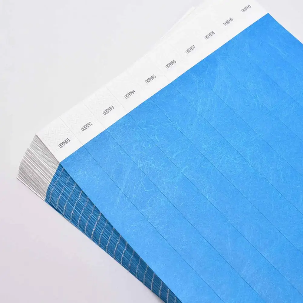 100 Pcs Paper Bracelets Waterproof Tear Resistant Identification Wrist Bands Event Wristbands For Concerts Festivals Parties 6