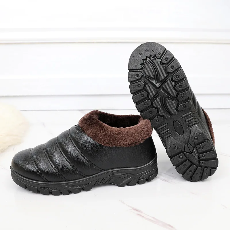 Men Boots Lightweight Winter Shoes for Men Snow Boots Waterproof Winter Footwear Plus Size 45 Slip on UniAnkle Winter Boots