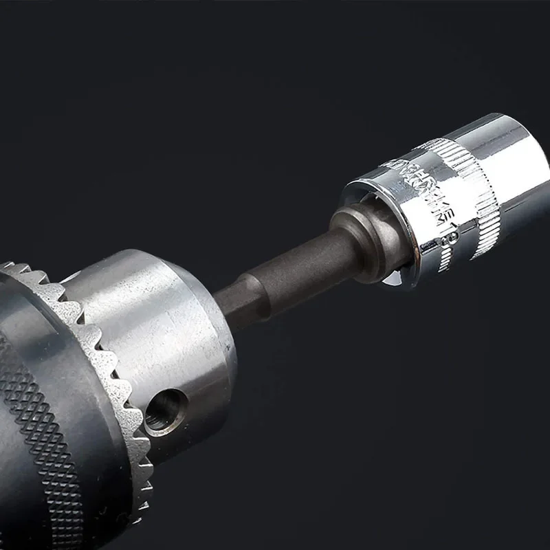 1/4 Hex Shank Square Converter Conversion to Socket Adapter for Impact Drill Wrench Drill Bit Conversion Joint Extension Rod