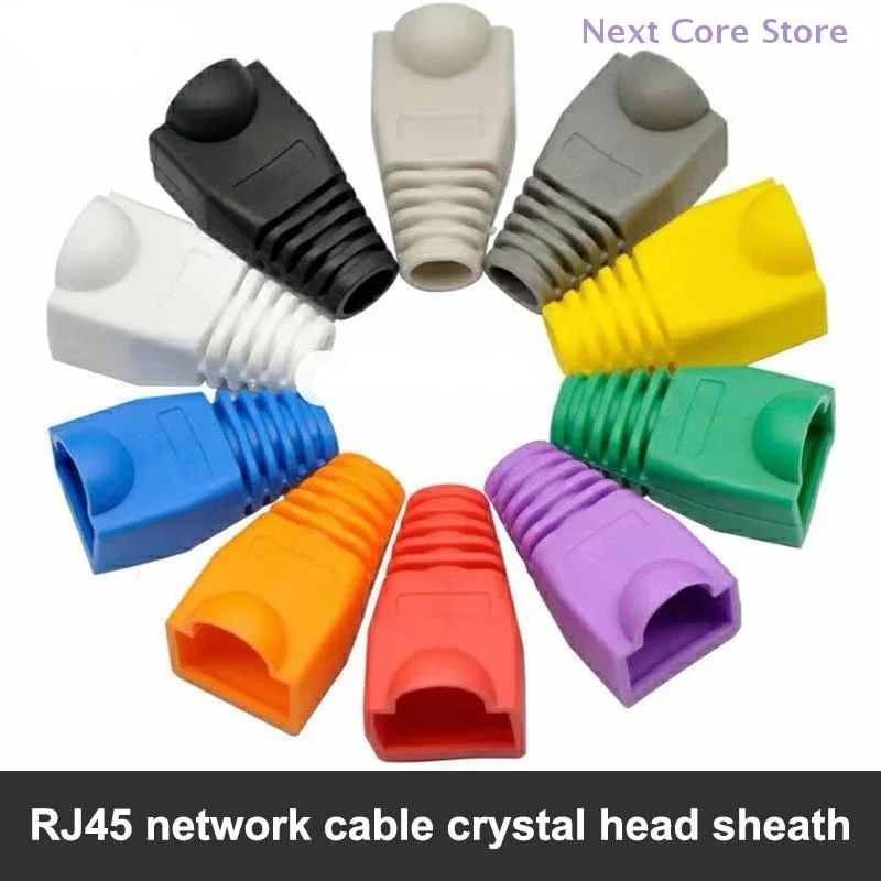 이더넷 네트워크 케이블 커넥터 플러그 RJ45 케이블 커넥터 플러그 커버 50/100개 스트레인 릴리프 부츠